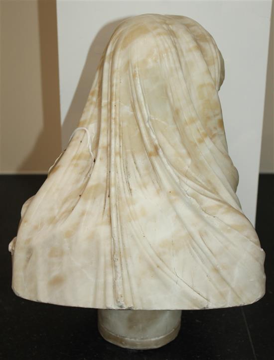 A 19th century Italian marble bust of a mother and infant, H.17in.